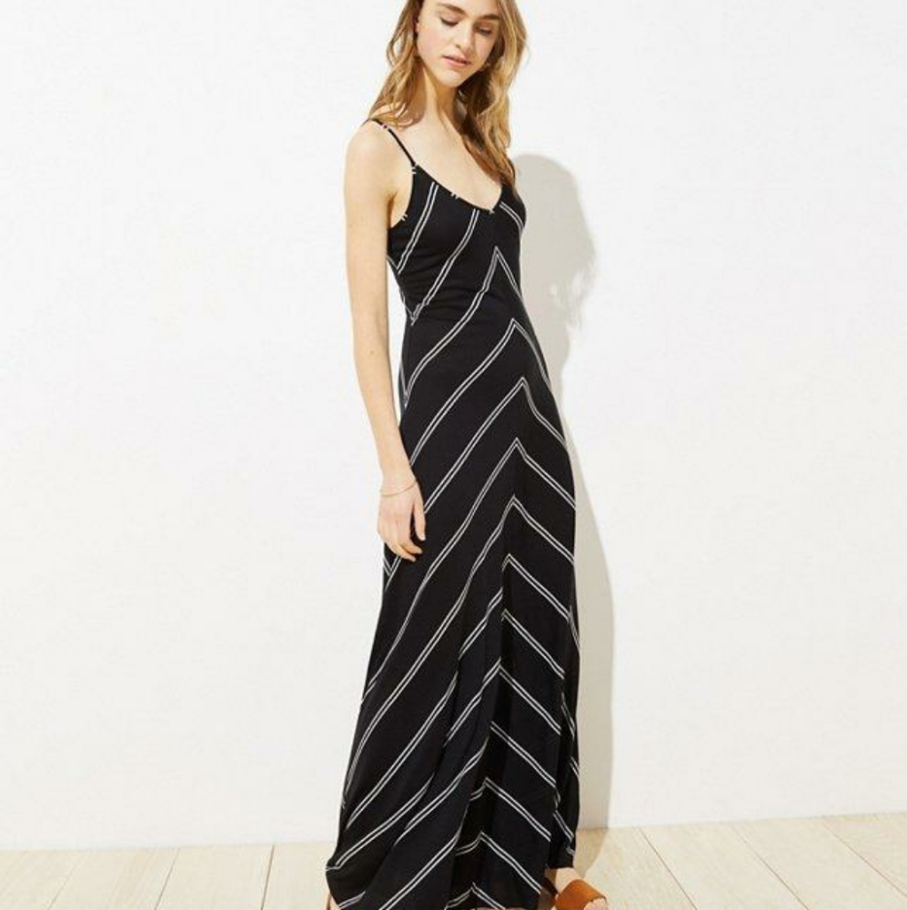 LOFT - Chevron Striped Maxi Dress